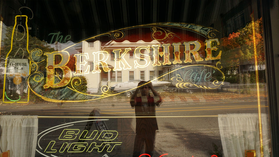 Berkshire Cafe front window painting