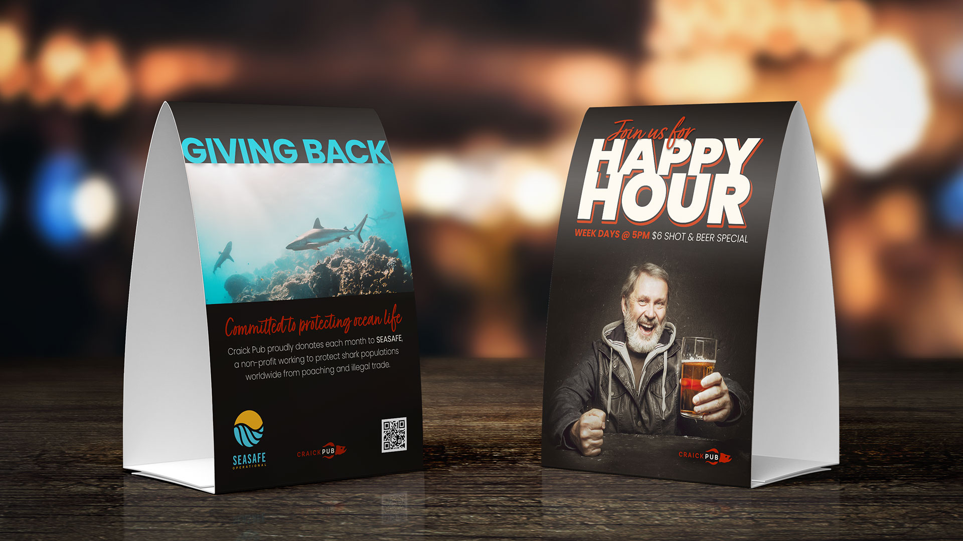 Craick Pub In-House Table Tents