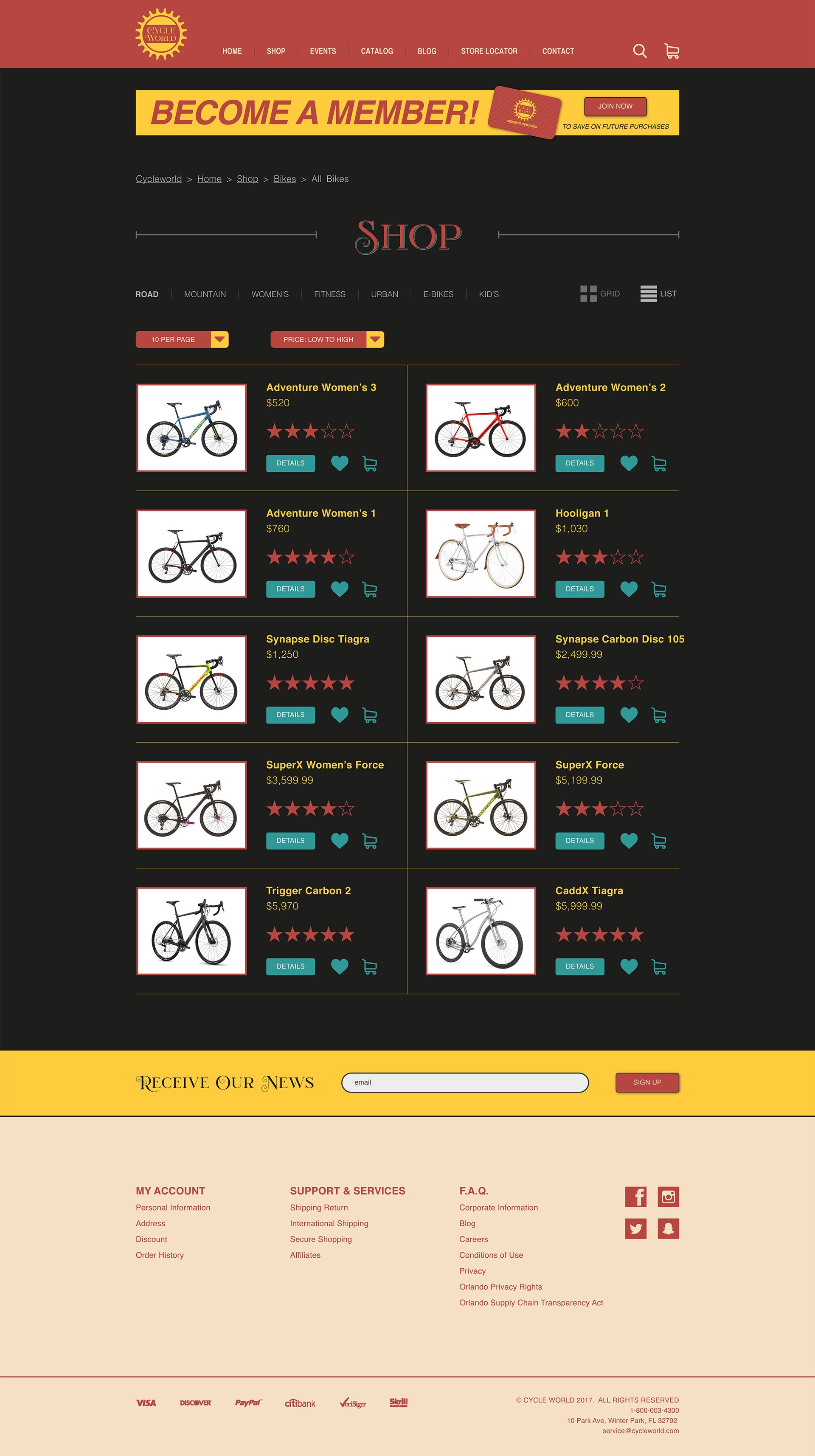 Cycle World Shop Page
